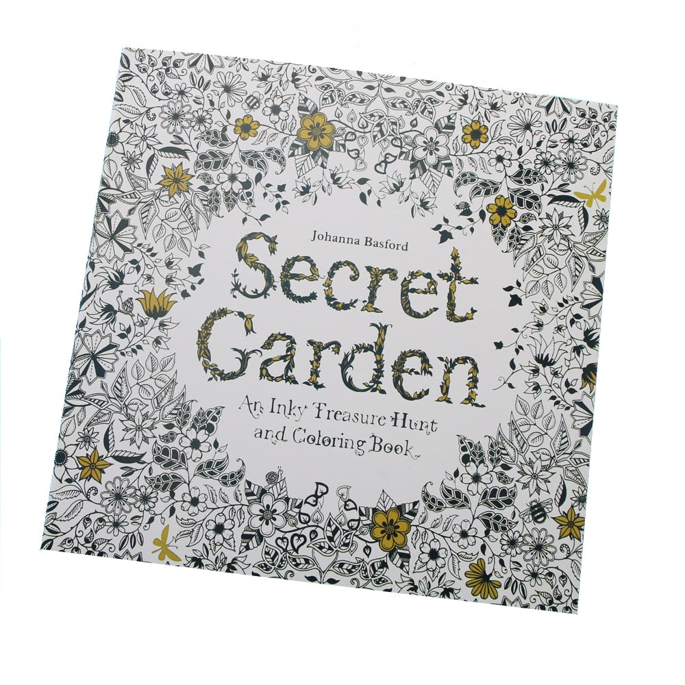 24 Pages Secret Garden English Edition Coloring Book For Children Adult Relieve Stress Kill Time Painting Drawing Book
